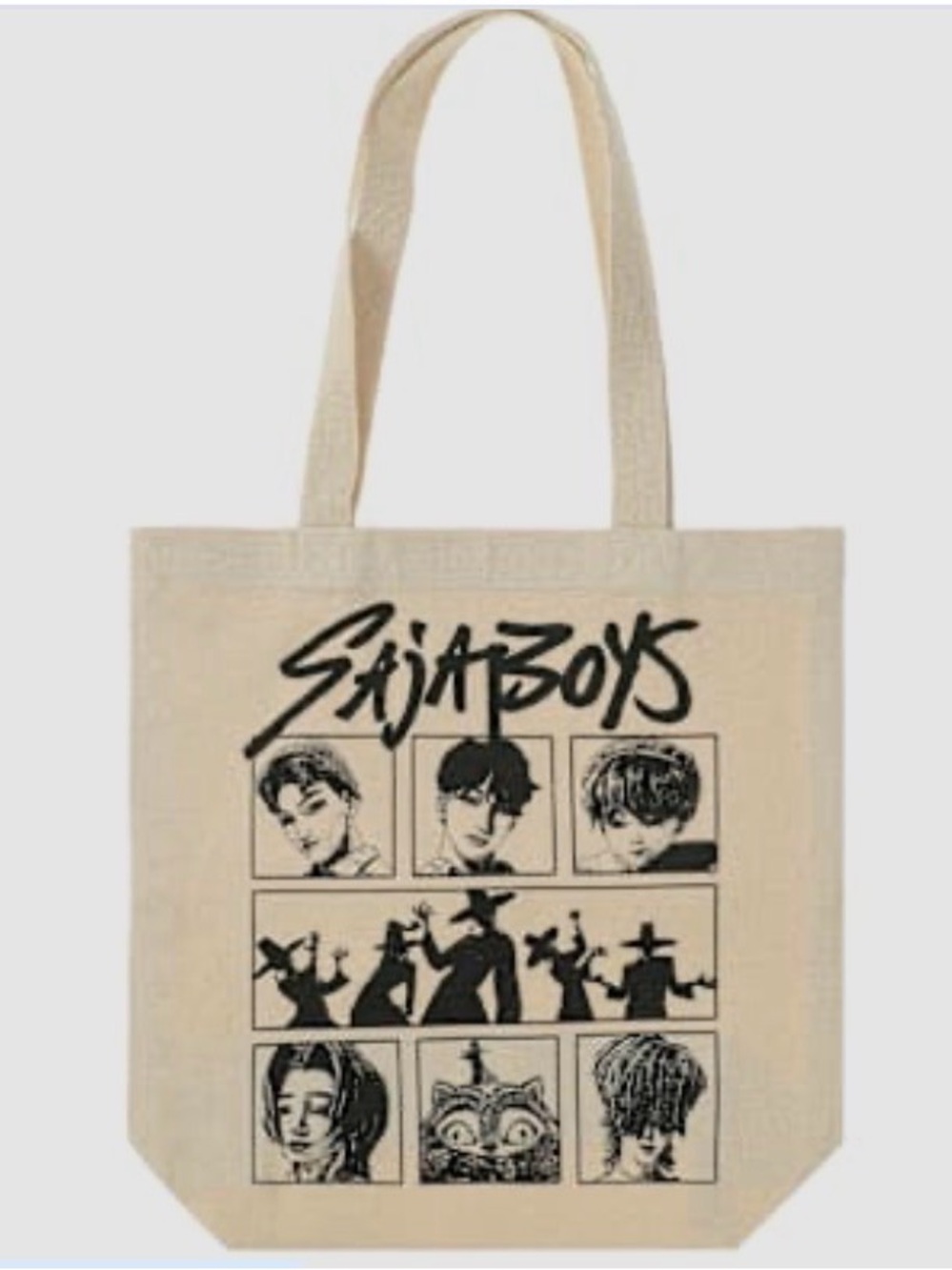 K-Pop Demon Hunters Saja Boys Canvas Tote Bag - Rare!